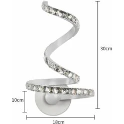 LED Lampada Da Parete In Cristallo, 12W Applique Da Parete In Alluminio Stile Nordico, Applique In K9 Cristallo Per Camera Da Letto Soggiorno Comodino Bianco Freddo -Negozio al dettaglio Paulmann 52072755 5