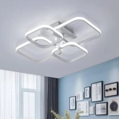 Plafoniera LED, Lampada Da Soffitto Moderna 52W 4680 Lumen, Plafoniere Da Soffitto Quadrato 6000K, Per Soggiorno, Cucina, Cucina, Camera Da Letto