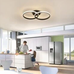 Lampada Da Soffitto LED, Plafoniera Led Soffitto In Circolare, Plafoniera Moderna 4500K Luce Naturale 42W 3360 Lumen Per Camera Da Letto Soggiorno Studio In Ufficio (Nero 4500K) -Negozio al dettaglio Paulmann 52072795 3