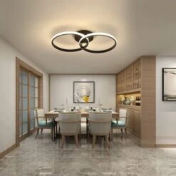 Lampada Da Soffitto LED, Plafoniera Led Soffitto In Circolare, Plafoniera Moderna 4500K Luce Naturale 42W 3360 Lumen Per Camera Da Letto Soggiorno Studio In Ufficio (Nero 4500K) -Negozio al dettaglio Paulmann 52072795 4