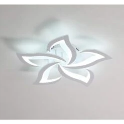 Plafoniera LED Soffitto, Lampada Da Soffitto Moderna 60W 4500lm, Plafoniera LED Design A Petalo Elegante Per Soggiorno Camera Da Letto Sala Da Pranzo Bagno (Bianco Freddo 6000K, Diametro 60cm)