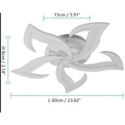 Plafoniera LED Soffitto, Lampada Da Soffitto Moderna 60W 4500lm, Plafoniera LED Design A Petalo Elegante Per Soggiorno Camera Da Letto Sala Da Pranzo Bagno (Bianco Freddo 6000K, Diametro 60cm) -Negozio al dettaglio Paulmann 52072804 4
