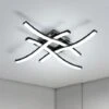 Plafoniera Moderna Lampadario,Lampada Da Soffitto Da 24W,6500K Luce Bianca Fredda,4 Wave Design Luce Led Per Cucina Soggiorno Camera Da Letto Illuminazione Decor