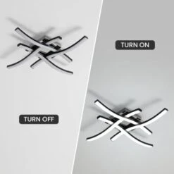 Plafoniera Moderna Lampadario,Lampada Da Soffitto Da 24W,6500K Luce Bianca Fredda,4 Wave Design Luce Led Per Cucina Soggiorno Camera Da Letto Illuminazione Decor -Negozio al dettaglio Paulmann 52072816 3