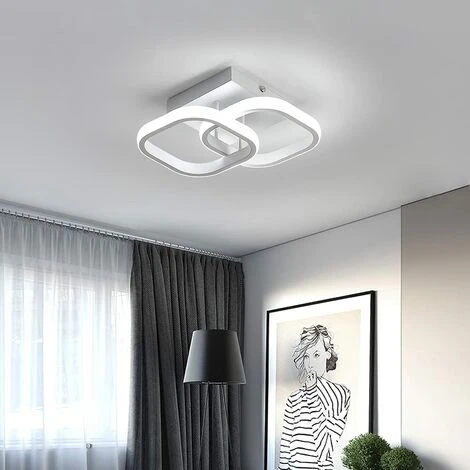 Plafoniera A LED, Lampada Da Soffitto Moderna 24W 2040LM, Lampadario Acrilico Bianca, Plafoniera Per Sala Da Pranzo, Cucina Studio, Luce Bianca Fredda / 6000K 4 Plafoniera A LED, Lampada Da Soffitto Moderna 24W 2040LM, Lampadario Acrilico Bianca, Plafoniera Per Sala Da Pranzo, Cucina Studio, Luce Bianca Fredda / 6000K - immagine 2