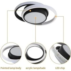 Plafoniera LED Soffitto, Lampada Da Soffitto Corridoio LED 32W 2500LM, Plafoniera A LED In Acrilico Cerchio, Per Corridoio, Cucina, Scala, 6000K Luce Bianco Freddo Dia 28cm -Negozio al dettaglio Paulmann 52072859 5
