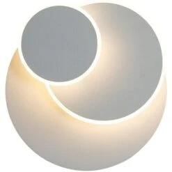 Moderna Creativo Applique Da Parete, Eclissi 3 In 1 Solida Protezione Lampada Da Parete, 350° Girevole Applique Bianco, 15W 3000K Bianco Caldo Per Interno Scale Soggiorno Camera Letto