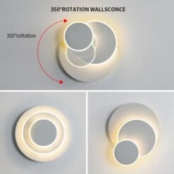 Moderna Creativo Applique Da Parete, Eclissi 3 In 1 Solida Protezione Lampada Da Parete, 350° Girevole Applique Bianco, 15W 3000K Bianco Caldo Per Interno Scale Soggiorno Camera Letto -Negozio al dettaglio Paulmann 52072870 3