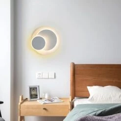 Moderna Creativo Applique Da Parete, Eclissi 3 In 1 Solida Protezione Lampada Da Parete, 350° Girevole Applique Bianco, 15W 3000K Bianco Caldo Per Interno Scale Soggiorno Camera Letto -Negozio al dettaglio Paulmann 52072870 4