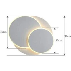 Moderna Creativo Applique Da Parete, Eclissi 3 In 1 Solida Protezione Lampada Da Parete, 350° Girevole Applique Bianco, 15W 3000K Bianco Caldo Per Interno Scale Soggiorno Camera Letto -Negozio al dettaglio Paulmann 52072870 5