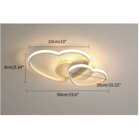Lampada Da Soffitto A LED Dimmerabile, Design Moderno A Forma Di Cuore, Lampada Da Soffitto A Schermo In Acrilico, Lampadario In Metallo Per Sala Da Pranzo, Plafoniere Da Cucina (Bianco) 6 Lampada Da Soffitto A LED Dimmerabile, Design Moderno A Forma Di Cuore, Lampada Da Soffitto A Schermo In Acrilico, Lampadario In Metallo Per Sala Da Pranzo, Plafoniere Da Cucina (Bianco) - immagine 4