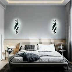 Aplique LED Da Parete Interno, Lampada Da Parete Moderna 18W 1620 Lumen, Applique Interno Design Curvo 6000K Nero Per Camera Da Letto, Studio -Negozio al dettaglio Paulmann 52072892 3