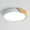 Plafoniera LED Soffitto 24W, Lampada Da Soffitto Moderna Rond Bianco Freddo (6000K), Plafoniere In Legno Per Soggiorno Cucina Bagno Camera Da Letto Corridoio 30cm