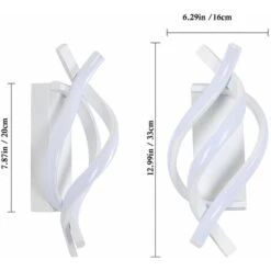 Moderno Applique Da Parete, 16W LED Lampada Da Parete, Lampada A Muro 1280 Lumen Per Bagno Lampada Soggiorno Camera Da Letto Scale Corridoio Luce Notturna 3000K (Bianco Caldo) -Negozio al dettaglio Paulmann 52072902 5