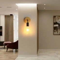 Applique Da Parete Interno In Legno, Lampada Da Parete Vintage 2 Pezzi, Lampada A Muro Per Soggiorno, Camera Da Letto, Decorazione Industriale (lampadine Non Incluse) -Negozio al dettaglio Paulmann 52072903 3