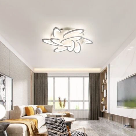 Plafoniera A Led Dimmerabile, Lampada Da Soffitto 81W 7290 Lumen, 9 Teste Lampara Acrilico Con Telecomando, Per Soggiorno Camera Da Letto Sala Da Pranzo 5 Plafoniera A Led Dimmerabile, Lampada Da Soffitto 81W 7290 Lumen, 9 Teste Lampara Acrilico Con Telecomando, Per Soggiorno Camera Da Letto Sala Da Pranzo - immagine 3