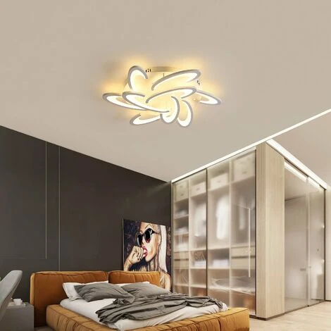 Plafoniera A Led Dimmerabile, Lampada Da Soffitto 81W 7290 Lumen, 9 Teste Lampara Acrilico Con Telecomando, Per Soggiorno Camera Da Letto Sala Da Pranzo 6 Plafoniera A Led Dimmerabile, Lampada Da Soffitto 81W 7290 Lumen, 9 Teste Lampara Acrilico Con Telecomando, Per Soggiorno Camera Da Letto Sala Da Pranzo - immagine 4
