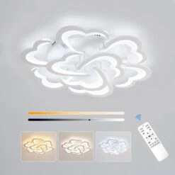 Lampadario LED, 108W 8640lm Plafoniera LED Soffitto, Lampadario A Forma Di Amare Per Camera Da Letto, Soggiorno, Cucina, Dimmerabile 3000-6500K