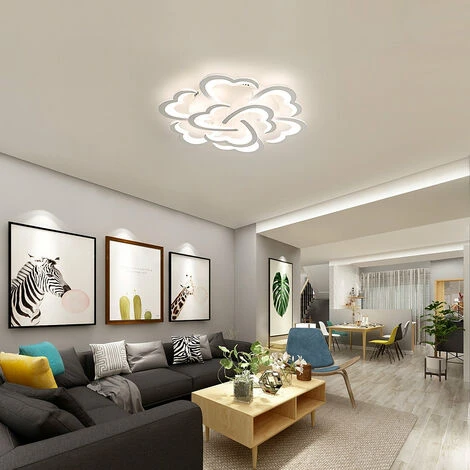 Lampadario LED, 108W 8640lm Plafoniera LED Soffitto, Lampadario A Forma Di Amare Per Camera Da Letto, Soggiorno, Cucina, Dimmerabile 3000-6500K 5 Lampadario LED, 108W 8640lm Plafoniera LED Soffitto, Lampadario A Forma Di Amare Per Camera Da Letto, Soggiorno, Cucina, Dimmerabile 3000-6500K - immagine 3