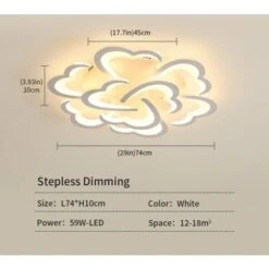 Lampadario LED, 108W 8640lm Plafoniera LED Soffitto, Lampadario A Forma Di Amare Per Camera Da Letto, Soggiorno, Cucina, Dimmerabile 3000-6500K 10 Lampadario LED, 108W 8640lm Plafoniera LED Soffitto, Lampadario A Forma Di Amare Per Camera Da Letto, Soggiorno, Cucina, Dimmerabile 3000-6500K -Negozio al dettaglio Paulmann 52072916 4