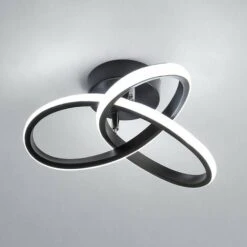 Plafoniera LED Da Soffitto, Lampadario LED Acrilico 22W, Lampada Da Soffitto Plafoniera Moderna Per Corridoi Balconi Vani Scale, 6000K Luce Bianca Fredda, Diametro 24cm