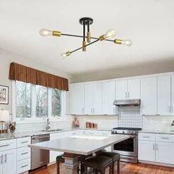 Lampade Da Soffitto Industriali, Lampadario Sputnik Diametro 72cm, Plafoniera Vintage Regolabile Di 180° Per Soggiorno, Camera Da Letto, Cucina, E27, Nero -Negozio al dettaglio Paulmann 52072933 4