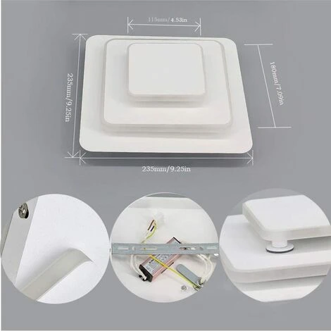 Lampada Corridoio Parete 3 In 1 Bianca Applique Creativo Da Parete Interno 350° Girevole Quadrata Led Aplique Da Parete Per Soggiorno Camera Da Letto Scala Corridoio 7 Lampada Corridoio Parete 3 In 1 Bianca Applique Creativo Da Parete Interno 350° Girevole Quadrata Led Aplique Da Parete Per Soggiorno Camera Da Letto Scala Corridoio - immagine 5