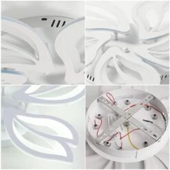 LED Plafoniera, 60W Moderna Lampada Da Soffitto, Plafoniere Da Soffitto 6000lm 6000K Bianco Freddo Per Soggiorno, Cucina, Cucina, Camera Da Letto,5heads/70CM -Negozio al dettaglio Paulmann 52072964 5