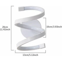 Lampada Da Parete LED, Lampada Muro Interno 18W, Lampade Per Scale Interni Applique LED Spirale Per Camera Da Letto Tromba Delle Scale, 6000K Luce Bianca Fredda -Negozio al dettaglio Paulmann 52072989 5