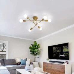 Lampada A Sospensione Da Soffitto Vintage Con 6 Luci E27 Lampade Da Soffitto In Metallo Lampadario Da Soffitto Moderno Per Camera Da Letto Soggiorno Cucina Sala Da Pranzo Corridoio (senza Lampadina) -Negozio al dettaglio Paulmann 52859943 3