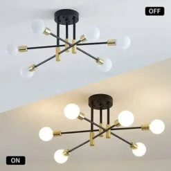 Plafoniera Industriale, Lampada Da Soffitto, Lampadario Industriale E27, Lampada A 6 Pendenti Per Soggiorno Camera Da Letto (lampadina Non Inclusa) -Negozio al dettaglio Paulmann 52860002 4