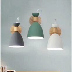 Lampada Da Parete Stile Moderno Bambino, Applique Da Muro Nordica Colori E27 Per Studio Corridoio Camera Da Letto (Colore: Verde) -Negozio al dettaglio Paulmann 52862185 5