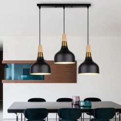 3 Luci Lampadari A Sospensione Moderna Ø15CM (Nera) Lampadari A Sospensione Vintage Plafoniere Nordica Industriale Per Caffè, Bar, Ristorante Stile 2 -Negozio al dettaglio Paulmann 52862534 3