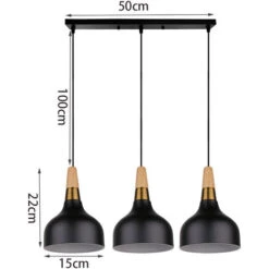 3 Luci Lampadari A Sospensione Moderna Ø15CM (Nera) Lampadari A Sospensione Vintage Plafoniere Nordica Industriale Per Caffè, Bar, Ristorante Stile 2 -Negozio al dettaglio Paulmann 52862534 5