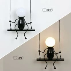 Applique Da Parete Interno Moderno, Swing Bambini Lampada Comodino, Camera Da Letto Creativa Applique Da Comodino Luce Adatto A Camere Da Letto Soggiorno Corridoio, E27, Lampadina Non Inclusa -Negozio al dettaglio Paulmann 53418205 4