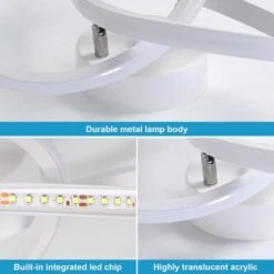 LED Lampada Da Soffitto Moderna, 22W Creativo Forma Di Fiore Plafoniera LED Soffitto, Bianco Freddo 6000K Illuminazione A Soffitto Per Soggiorno Camera Da Letto Sala Cucina Corridoio -Negozio al dettaglio Paulmann 53418245 5