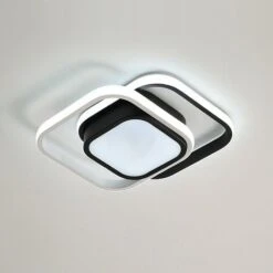 Plafoniera LED Soffitto, 22W Lampada A Soffitto LED, Plafoniera Quadrata Soffitto Moderna 1760 Lumen Per Bagno Camera Da Letto Corridoio, IP54 6500K