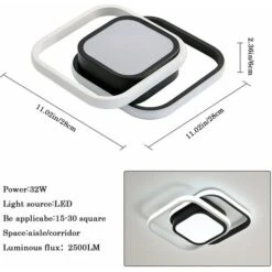 Plafoniera LED Soffitto, 22W Lampada A Soffitto LED, Plafoniera Quadrata Soffitto Moderna 1760 Lumen Per Bagno Camera Da Letto Corridoio, IP54 6500K 10 Plafoniera LED Soffitto, 22W Lampada A Soffitto LED, Plafoniera Quadrata Soffitto Moderna 1760 Lumen Per Bagno Camera Da Letto Corridoio, IP54 6500K -Negozio al dettaglio Paulmann 53418283 4