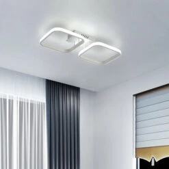 Plafoniere LED, Moderna Lampade Da Soffitto LED 2 Quadrate Bianche Per Cucina, Camera Da Letto, Corridoio, 30W Plafoniera A LED In Acrilico, Diametro 50cm -Negozio al dettaglio Paulmann 53418356 3