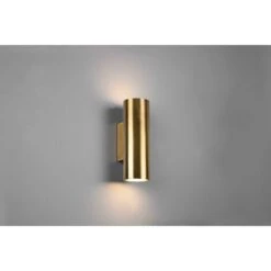 Trio Lighting Marley Applique Cilindro Metallo Ottone Anticato Bi-emissione H. 18cm 212400204