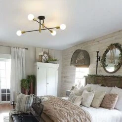 Lampadari Lampadario Industriale, Plafoniera Sputnik, Plafoniera In Metallo A 4 Luci Ø72cm Per Soggiorno Camera Da Letto Cucina, Base E27, Senza Lampadina [Classe Di Efficienza Energetica A+++] -Negozio al dettaglio Paulmann 54019122 5