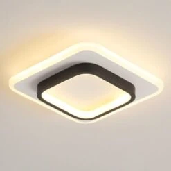 Plafoniere Quadrate Da 22 W, Plafoniere A LED, Lampada Da Soffitto 3500 K Per Bagno, Soggiorno, Camera Da Letto, Cucina, Corridoio (bianco Caldo)