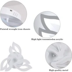 Plafoniera A LED, Lampadari A LED Moderni, Lampada Da Soffitto, 45W/4500LM Bianco Iteddo 6500K Per Soggiorno, Camera Da Letto E Corridoi (3 Teste) -Negozio al dettaglio Paulmann 54019151 5