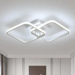 Negozio al dettaglio Paulmann 34 Lampadari A LED, Moderna Plafoniera Quadrata, Lampada Da Soffitto In Acrilico Da 42 W Per Cucina, Sala Da Pranzo, Soggiorno, Studio, Ufficio, Diametro 6500 K 59 Cm (bianco)