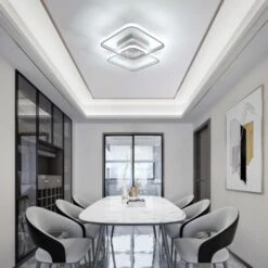 Lampadari A LED, Moderna Plafoniera Quadrata, Lampada Da Soffitto In Acrilico Da 42 W Per Cucina, Sala Da Pranzo, Soggiorno, Studio, Ufficio, Diametro 6500 K 59 Cm (bianco) -Negozio al dettaglio Paulmann 54019160 3