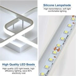 Lampadari A LED, Moderna Plafoniera Quadrata, Lampada Da Soffitto In Acrilico Da 42 W Per Cucina, Sala Da Pranzo, Soggiorno, Studio, Ufficio, Diametro 6500 K 59 Cm (bianco) -Negozio al dettaglio Paulmann 54019160 5