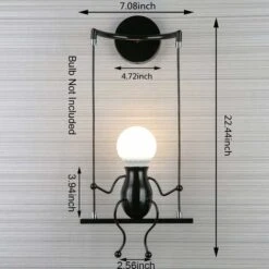 Lampada Da Parete A LED Per Interni, Lampada Da Comodino Per Bambini Swing, Lampada Da Parete Per Interni Creativa Adatta Per Corridoio Soggiorno Camera Da Letto, E27, Lampadina Non Inclusa, 220v, IP2 -Negozio al dettaglio Paulmann 54019170 5