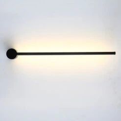 Applique Parete A Led Applique Moderna Semplice Applique Per Interni Decorazione Da Comodino Applique Parete Lineare Creativa Per Camera Da Letto Corridoio Scale Soggiorno Nero,50CM Bianco Caldo