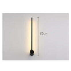 Applique Parete A Led Applique Moderna Semplice Applique Per Interni Decorazione Da Comodino Applique Parete Lineare Creativa Per Camera Da Letto Corridoio Scale Soggiorno Nero,50CM Bianco Caldo -Negozio al dettaglio Paulmann 54681568 5