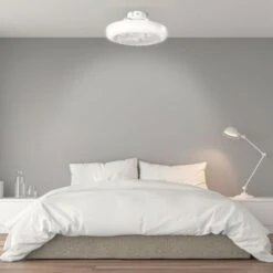 Ventilatore 36W 1800Lm Illuminazione A LED Cct Variabile Telecomando 50.000H - Bianco[HO-LEDFAN-13-W] (HO-LEDFAN-13-W)